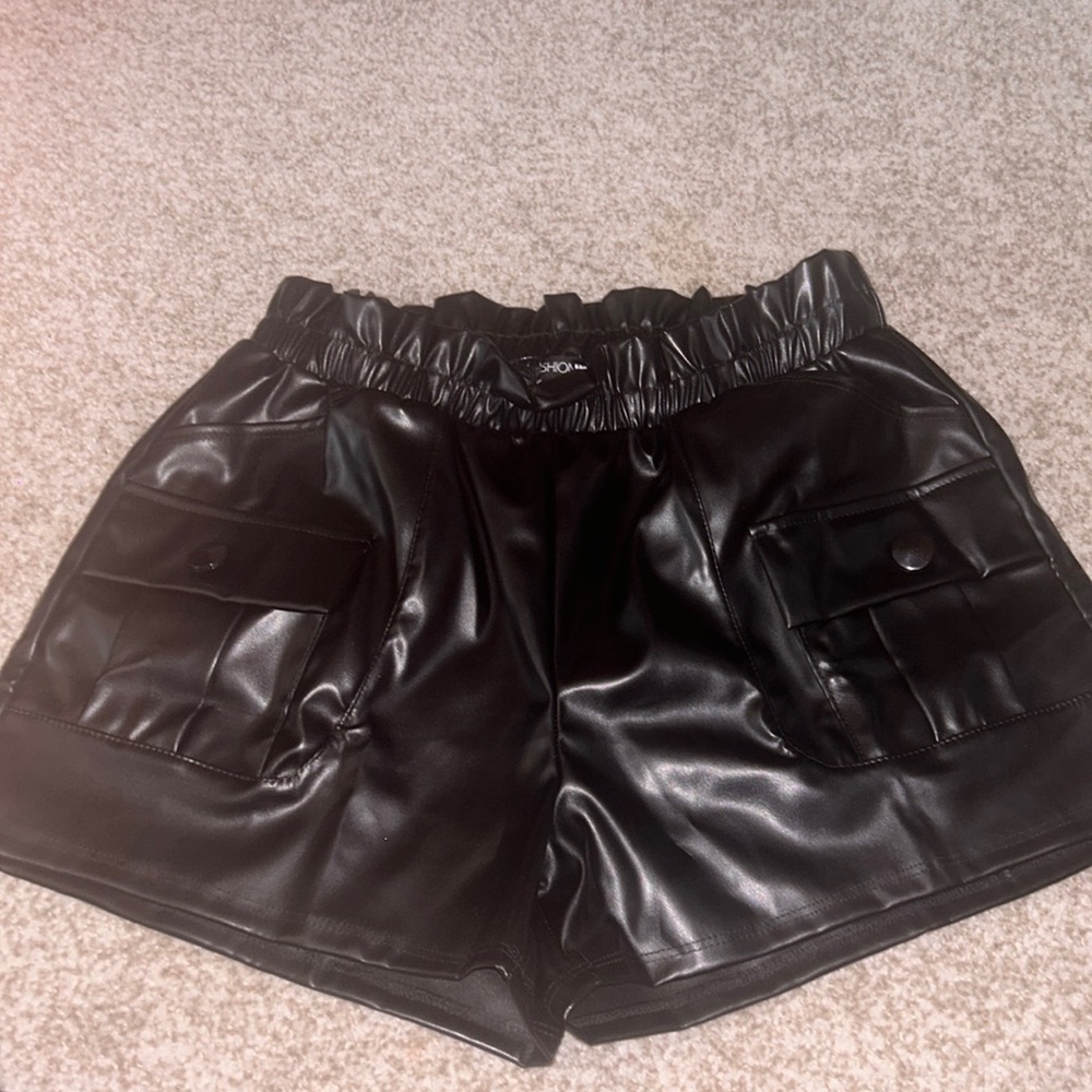 brand new leather shorts